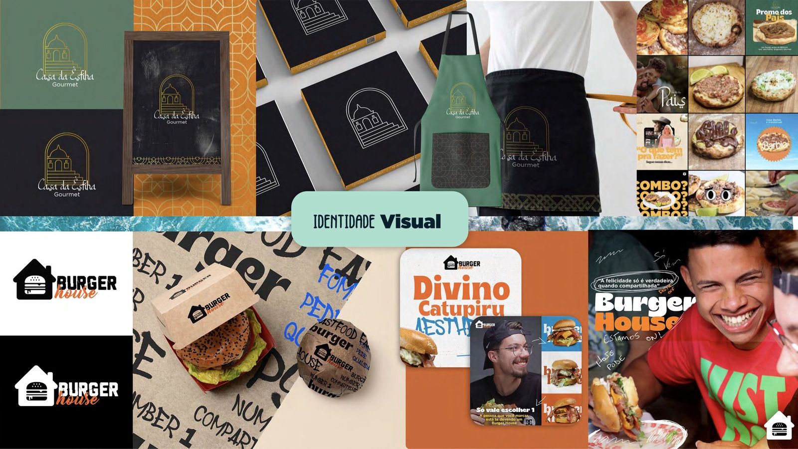 Identidade visual Casa da Esfiha e Burger House